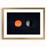 Sun and Moon Wall Art - NASA Space Exploration Canvas Print