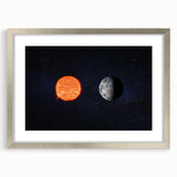 Sun and Moon Wall Art - NASA Space Exploration Canvas Print