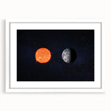 Sun and Moon Wall Art - NASA Space Exploration Canvas Print