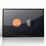 Sun and Moon Wall Art - NASA Space Exploration Canvas Print