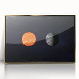 Sun and Moon Wall Art - NASA Space Exploration Canvas Print