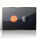 Sun and Moon Wall Art - NASA Space Exploration Canvas Print