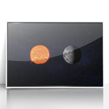 Sun and Moon Wall Art - NASA Space Exploration Canvas Print