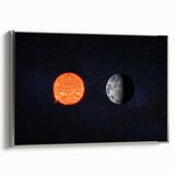 Sun and Moon Wall Art - NASA Space Exploration Canvas Print