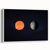 Sun and Moon Wall Art - NASA Space Exploration Canvas Print