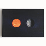 Sun and Moon Wall Art - NASA Space Exploration Canvas Print