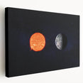 Sun and Moon Wall Art - NASA Space Exploration Canvas Print