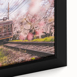 Extra large framed canvas featuring a textured black background with vibrant, colorful depictions of various vehicles.