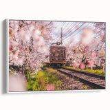 Vintage poster art of colorful vehicles on a black background, framed canvas, ideal for living room decor.