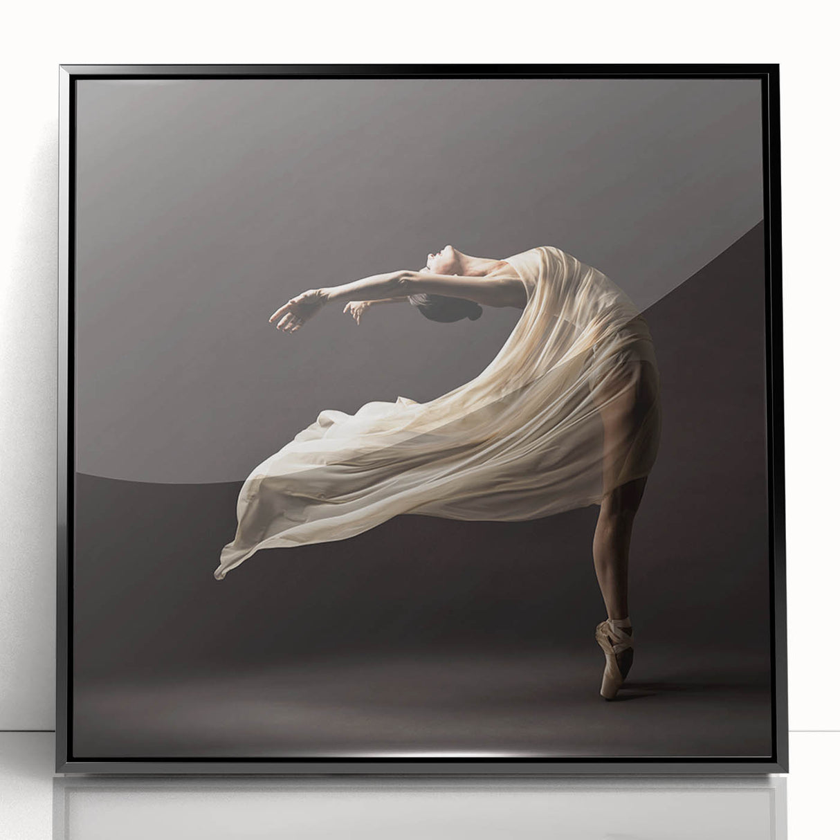 Graceful Motion in Flow – Minimalist Emotive Figure Wall Art