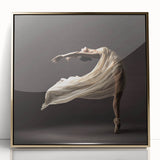 Graceful Motion in Flow – Minimalist Emotive Figure Wall Art