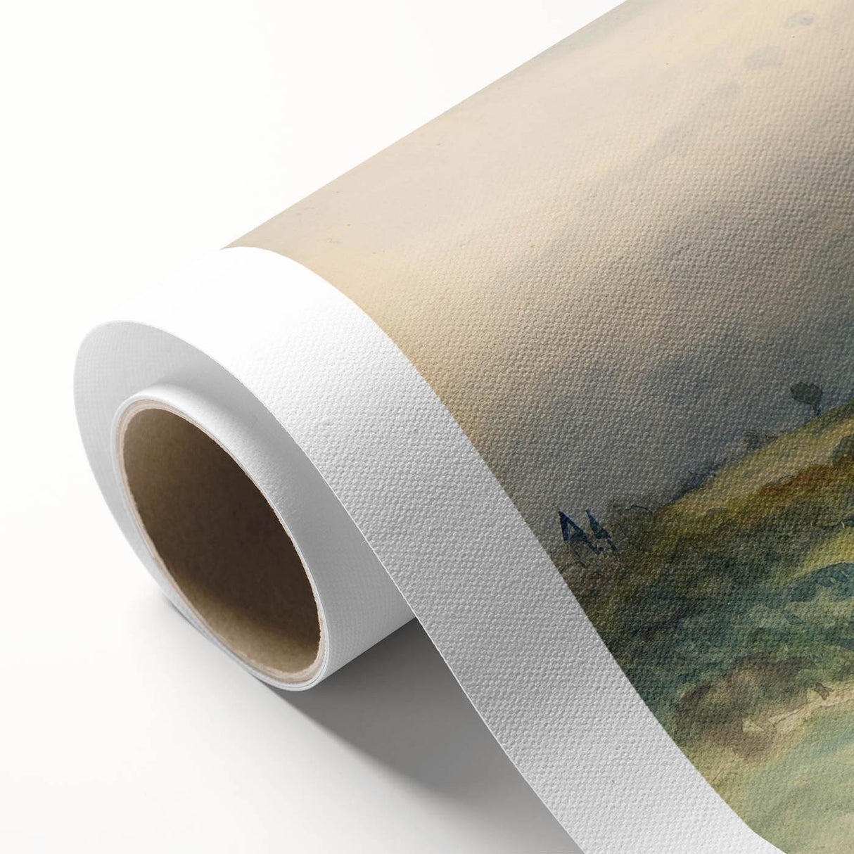 Romantic Art Print: Antoine Chintreuil's Fortified Hill Landscape