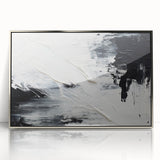 Textured Black & White Abstract Bedroom Wall Art – Canvas & Prints