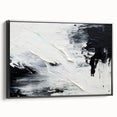 Textured Black & White Abstract Bedroom Wall Art – Canvas & Prints
