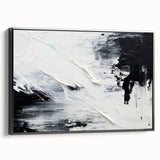 Textured Black & White Abstract Bedroom Wall Art – Canvas & Prints