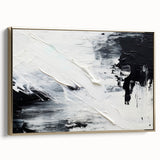Textured Black & White Abstract Bedroom Wall Art – Canvas & Prints