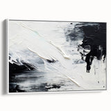 Textured Black & White Abstract Bedroom Wall Art – Canvas & Prints