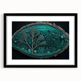 Acrylic Dining Room Artwork - Abstract Teal Geode Nature Print