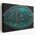 Acrylic Dining Room Artwork - Abstract Teal Geode Nature Print