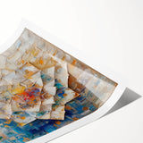 Textured Abstract Geometric Art - Modern Living Room Wall Decor