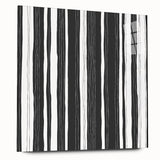 Black and White Office Wall Art – Modern Vertical Line Abstract