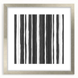 Black and White Office Wall Art – Modern Vertical Line Abstract