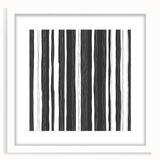 Black and White Office Wall Art – Modern Vertical Line Abstract