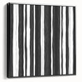 Black and White Office Wall Art – Modern Vertical Line Abstract