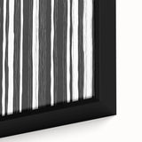 Black and White Office Wall Art – Modern Vertical Line Abstract