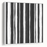 Black and White Office Wall Art – Modern Vertical Line Abstract