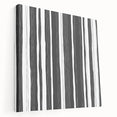 Black and White Office Wall Art – Modern Vertical Line Abstract