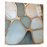 Abstract geometric acrylic wall art displayed in a side view, showcasing vibrant colors and sharp angles, perfect for modern interior decor. This piece emphasizes contemporary style and artistic flair, suitable for any living space or gallery.