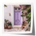 Extra large print of a Greek architecture door in muted earth tones on glossy photo paper, ideal for dining room wall art.