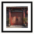 Extra large abstract art print featuring colorful, textured patterns on a framed canvas, ideal for living room decor.