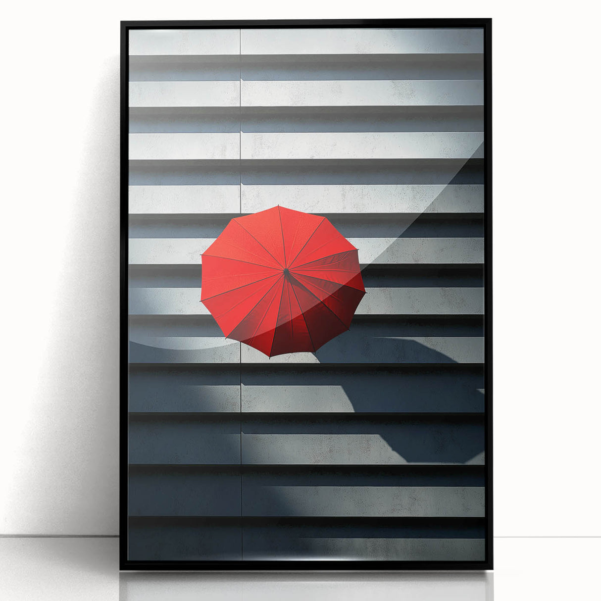 Large abstract wall art in mid-century modernist style.