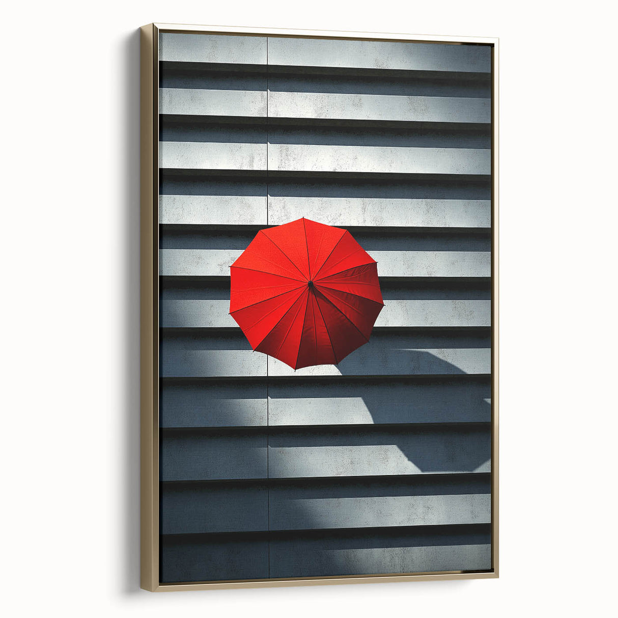 Vintage poster art of a landscape on a framed canvas, featuring muted gold and black tones, ideal for bedroom wall decor.