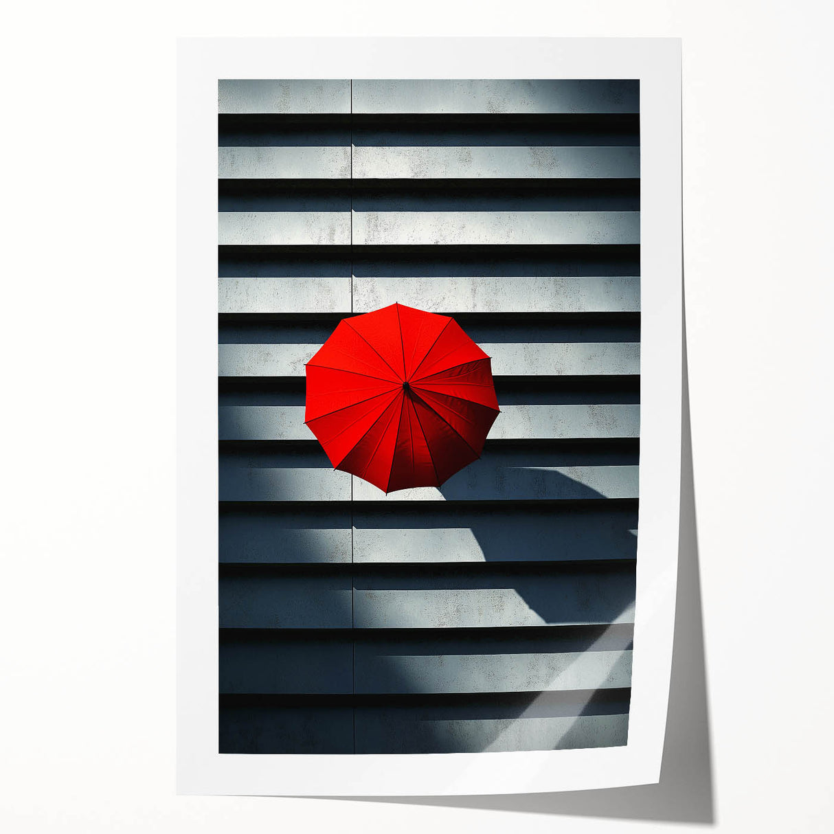 Extra large rolled print of a minimalist floral design in muted colors, suitable for dining room or bathroom wall art.
