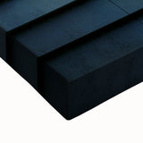 Large art of a black and white architectural landscape on stretched canvas, suitable for bedroom wall decor.