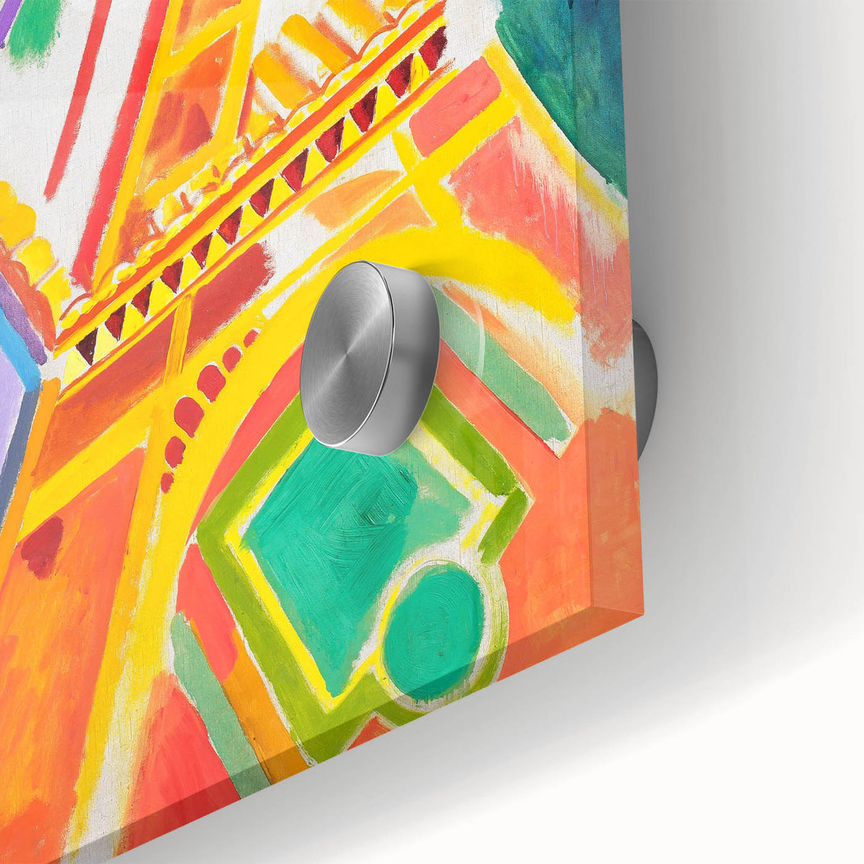 Colorful Cubist Eiffel Tower Art - Vibrant Abstract Modern Wall Decor