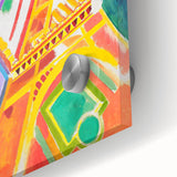Colorful Cubist Eiffel Tower Art - Vibrant Abstract Modern Wall Decor