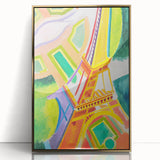 Colorful Cubist Eiffel Tower Art - Vibrant Abstract Modern Wall Decor