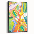 Colorful Cubist Eiffel Tower Art - Vibrant Abstract Modern Wall Decor