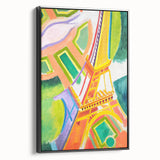 Colorful Cubist Eiffel Tower Art - Vibrant Abstract Modern Wall Decor