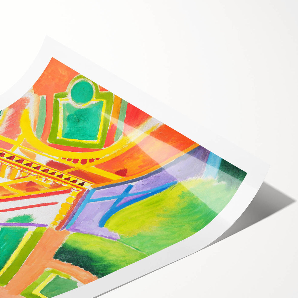 Colorful Cubist Eiffel Tower Art - Vibrant Abstract Modern Wall Decor
