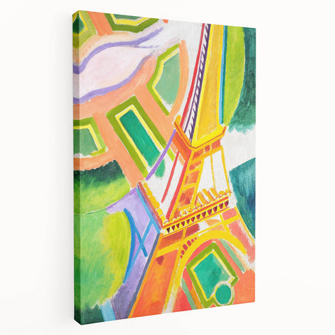 Colorful Cubist Eiffel Tower Art - Vibrant Abstract Modern Wall Decor