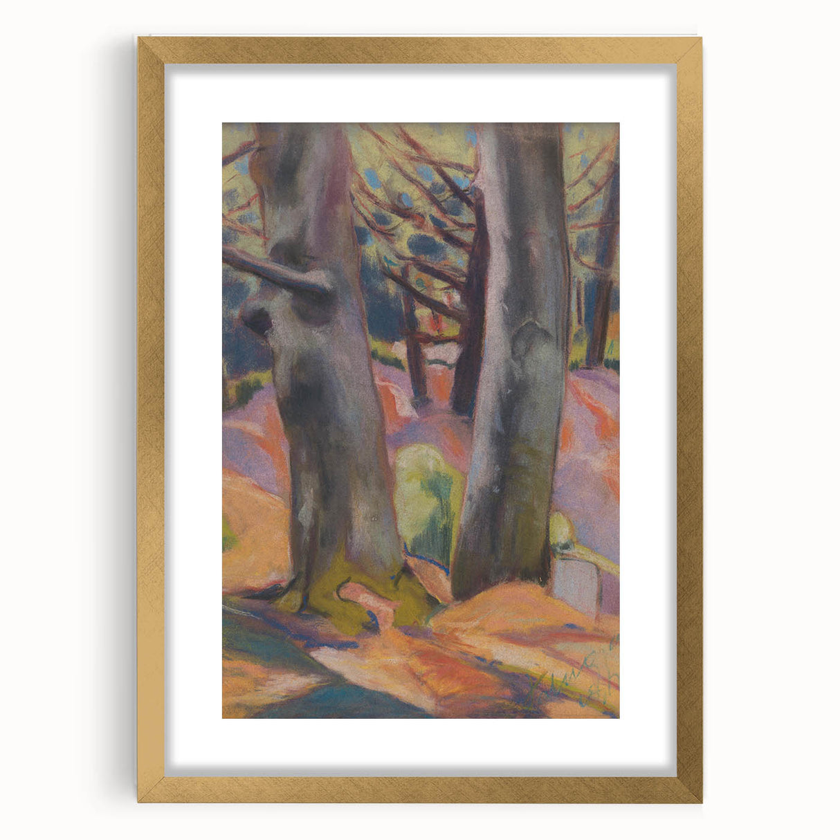 Expressionist Tree Study – Serene Abstract Nature Canvas Wall Art