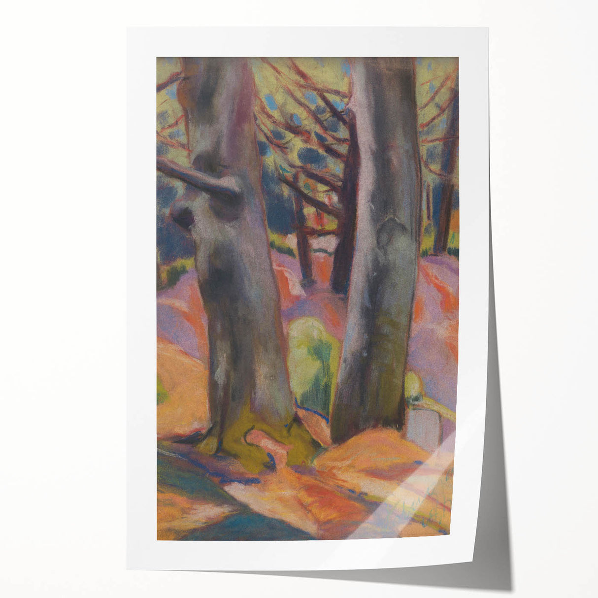 Expressionist Tree Study – Serene Abstract Nature Canvas Wall Art