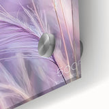 Close-up of a vibrant floral and botanical acrylic glass design showcasing intricate details and rich colors, perfect for home decor enhancement.