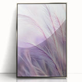 Framed acrylic print showcasing a vibrant floral and botanical design with silver accents, ideal for enhancing home decor and adding a touch of nature.