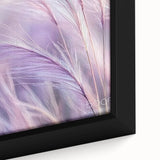 Close-up of a vibrant floral and botanical framed canvas art piece, showcasing intricate details and rich colors, perfect for home decor enhancement.